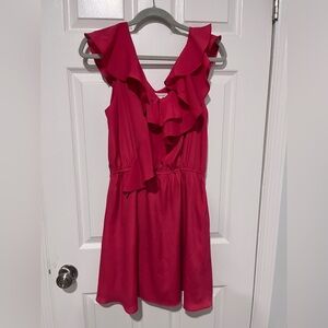 BCBG Pink Ruffle Mini Dress
